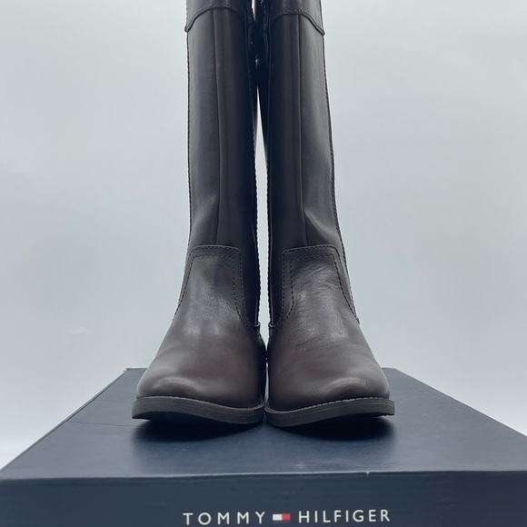 TOMMY HILFIGER Womens Brown Flex Gore Logo Imina Round Toe Riding Boot 6 M - Picture 6 of 10